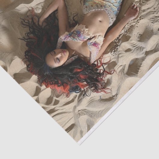 Zeemeermin Lyfe1 Tissuepapier (Detail)