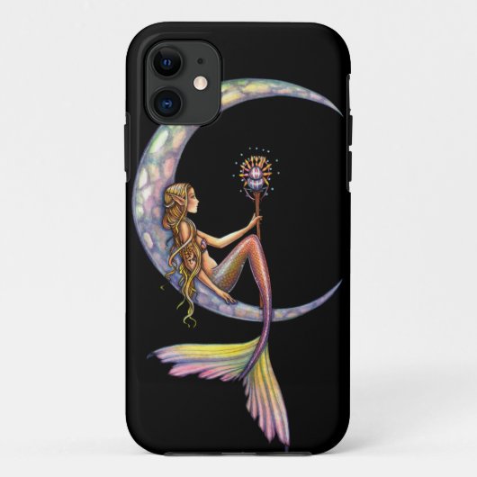 Zeemeermin Maan Fantasie Kunst Case-Mate iPhone Case (Achterkant)