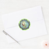 Zeemeermin Maan Fantasie Kunst Stickers (Envelop)