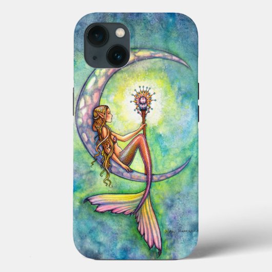 Zeemeermin Maan Fantasie Kunst van Molly Harrison Case-Mate iPhone Case (Achterkant)