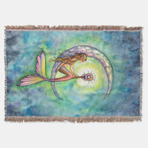 Zeemeermin Maan Fantasie Kunst van Molly Harrison Deken