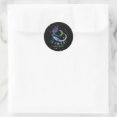 Zeemeermin maan spirituele zodiac instructie ronde sticker (Tas)