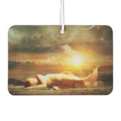 Zeemeermin maanstrand en oceaan goud bruin groen luchtverfrisser (Voorkant)