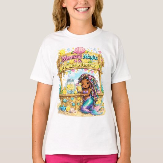 Zeemeermin Magie & Limonade Dromen T-shirt (Voorkant)