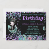 *~* Zeemeermin Magisch onder het Zee 21 Birthday Kaart (Achterkant)