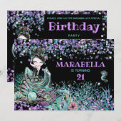 *~* Zeemeermin Magisch onder het Zee 21 Birthday Kaart (Voorkant / Achterkant)