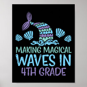 Zeemeermin magische golven 4e klas Vierde eerste d Poster