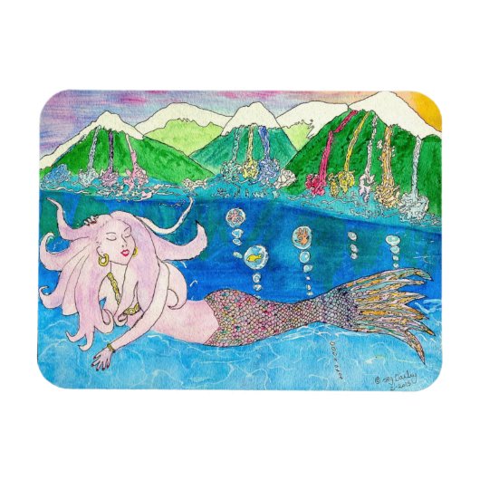 Zeemeermin magneet (Horizontaal)