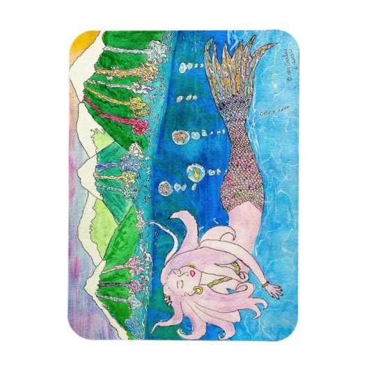 Zeemeermin magneet (Verticaal)