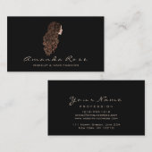 Zeemeermin make-up wimpers kapper zwart ivoor visitekaartje (Voorkant / Achterkant)