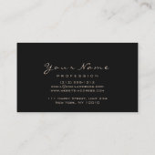 Zeemeermin make-up wimpers kapper zwart ivoor visitekaartje (Achterkant)