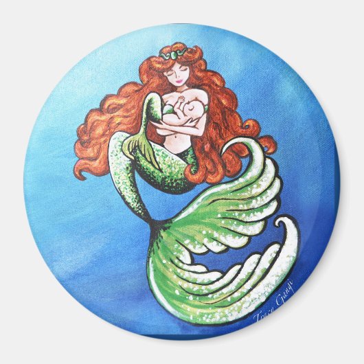 Zeemeermin Mama Magnet (Voorkant)