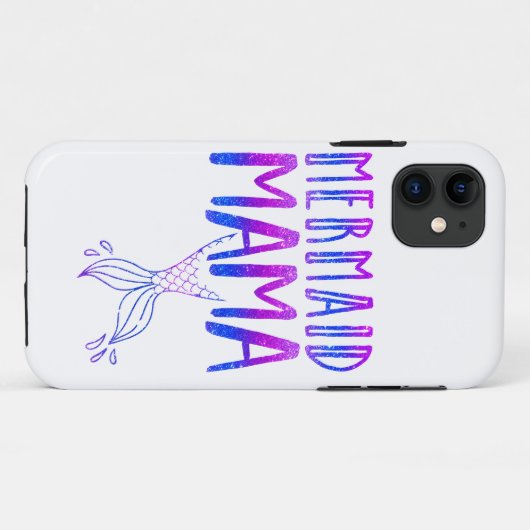 Zeemeermin Mama Verjaardagsfeestontwerp Cadeau voo Case-Mate iPhone Case (Achterkant (horizontaal))
