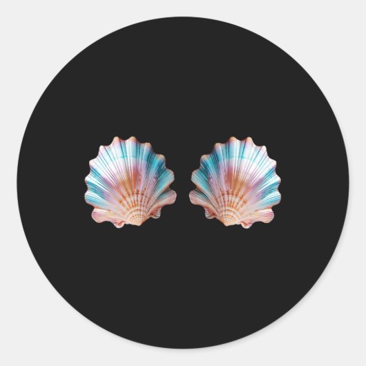 Zeemeermin Mardi Gras Carnaval Mardi Ronde Sticker (Voorkant)