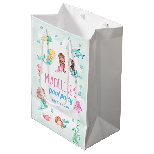 Zeemeermin Medium Cadeauzakje (Voorkant Gekanteld)