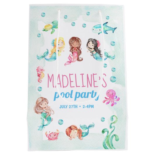 Zeemeermin Medium Cadeauzakje (Achterkant)