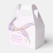 Zeemeermin Meisje 1e Verjaardagsfeest Bedankdoosjes (Voorkant Zijde)