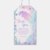 Zeemeermin Meisje 1e Verjaardagsfeest Cadeaulabel (Voorkant)