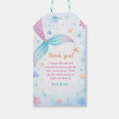 Zeemeermin Meisje 1e Verjaardagsfeest Cadeaulabel (Voorkant)