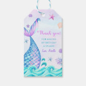 Zeemeermin Meisje 1e Verjaardagsfeest Cadeaulabel (Voorkant)