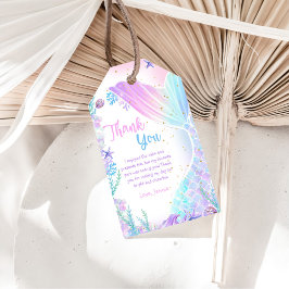 Zeemeermin Meisje 1e Verjaardagsfeest Cadeaulabel