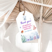 Zeemeermin Meisje 1e Verjaardagsfeest Cadeaulabel