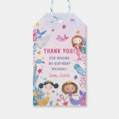 Zeemeermin Meisje 1e Verjaardagsfeest Cadeaulabel (Voorkant)