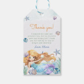 Zeemeermin Meisje 1e Verjaardagsfeest Cadeaulabel (Voorkant)