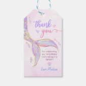 Zeemeermin Meisje 1e Verjaardagsfeest Cadeaulabel (Voorkant)