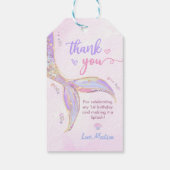 Zeemeermin Meisje 1e Verjaardagsfeest Cadeaulabel (Achterkant)