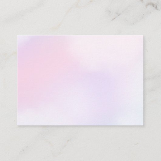 Zeemeermin Meisje 1e Verjaardagsfeest Informatiekaartje (Achterkant)