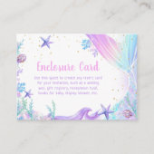 Zeemeermin Meisje 1e Verjaardagsfeest Informatiekaartje (Voorkant)