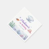 Zeemeermin Meisje 1e Verjaardagsfeest Servet (Hoek)