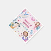 Zeemeermin Meisje 1e Verjaardagsfeest Servet (Hoek)