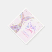 Zeemeermin Meisje 1e Verjaardagsfeest Servet (Hoek)