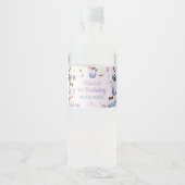 Zeemeermin Meisje 1e Verjaardagsfeest Waterfles Etiket (Voorkant)