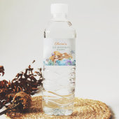 Zeemeermin Meisje 1e Verjaardagsfeest Waterfles Etiket