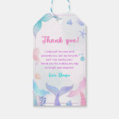 Zeemeermin Meisje 3e Verjaardag Party Cadeaulabel (Voorkant)