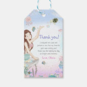 Zeemeermin Meisje 4e Verjaardagsfeestje Cadeaulabel (Voorkant)