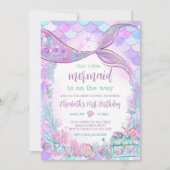 Zeemeermin Meisje Baby shower Kaart (Voorkant)