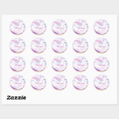 Zeemeermin Meisje Baby shower Party Ronde Sticker (Vel)