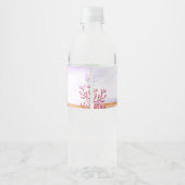 Zeemeermin Meisje Baby shower Party Waterfles Etiket (Achterkant)