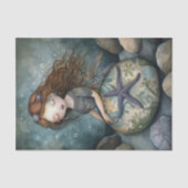 ZEEMEERMIN MEISJE DECOUPAGE TISSUEPAPIER (Voorkant)