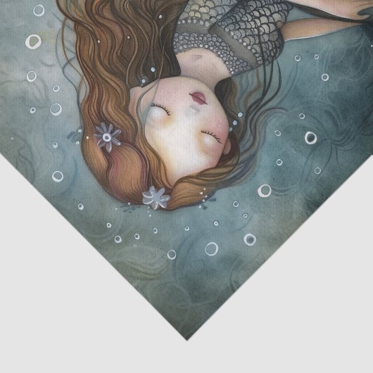 ZEEMEERMIN MEISJE DECOUPAGE TISSUEPAPIER (Detail)