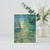  Zeemeermin Meisje door Helen Jacobs Briefkaart (Staand voorkant)