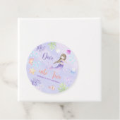 Zeemeermin Meisje Duik in Vijf 5e Verjaardagsfeest Bedankjes Labels (In situ)