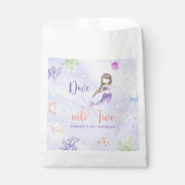 Zeemeermin Meisje Duik in Vijf 5e Verjaardagsfeest Bedankzakje (Voorkant)