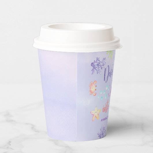 Zeemeermin Meisje Duik in Vijf 5e Verjaardagsfeest Papieren Bekers (Rechts)