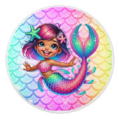 Zeemeermin Meisje Kabinet Knop (Voorkant)