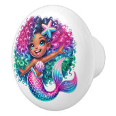 Zeemeermin meisje keramische knop (Rechts)